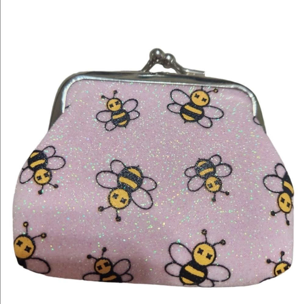 Cute Bee Glittery Purse